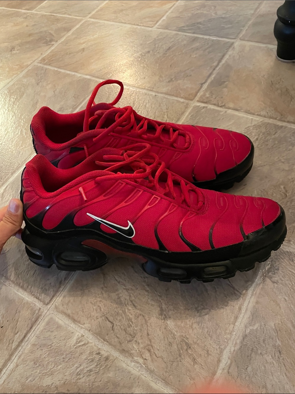 Nike Women’s Red and Black Tuned Air-Style Sneakers